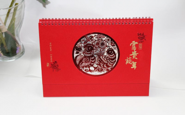 高檔镂金工藝台曆定做，定做